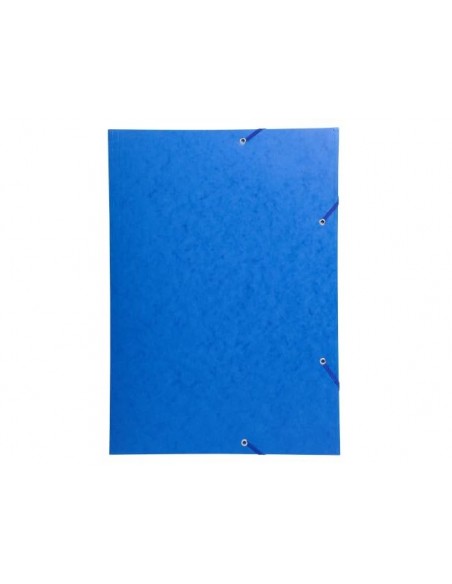 Carpeta exacompta gomas carton simil-prespan tres solapas din a3 azul