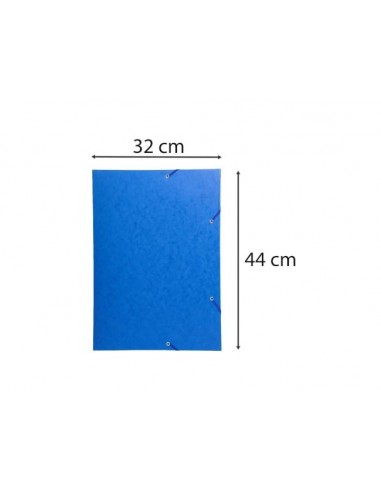 Carpeta exacompta gomas carton simil-prespan tres solapas din a3 azul