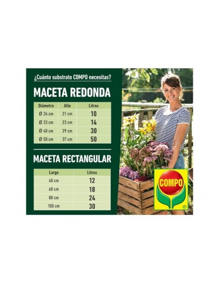 Sustrato compo universal para plantas de interior y exterior saco de 5 litros