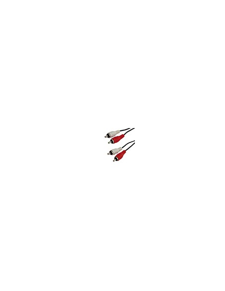 Cable rca de audio y video mediarange longitud 3 m 2 conectores cable en color negro