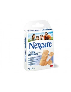 Tira protectora 3m nexcare para heridas y cortes plasticoimpermeable caja de 20 unidades diversos tamaños