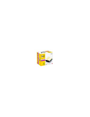 Soporte bloc de notas adhesivas quita y pon post-it super sticky z notes color negro con 1 bloc 76x76 mm