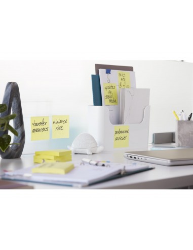 Soporte bloc de notas adhesivas quita y pon post-it super sticky z notes color negro con 1 bloc 76x76 mm