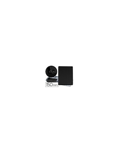 Carpeta proyectos pardo folio lomo 150 mm carton forrado negro con broche