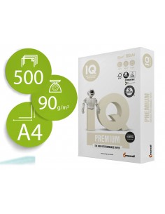 Papel fotocopiadora iq premium din a4 90 gramos paquete de 500 hojas
