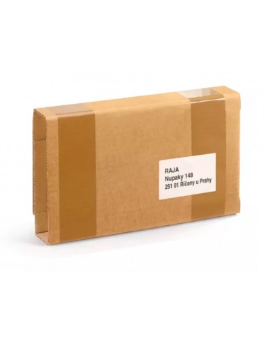 Caja para embalar libros q-connect carton reciclado canal simple 3 mm color kraft 300x240x60 mm