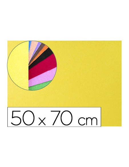 Goma eva liderpapel 50x70cm 60g/m2 espesor 2mm textura toalla amarillo
