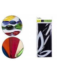 Papel celofan liderpapel 50x70 cm 22 g bolsa de 5 hojas violeta