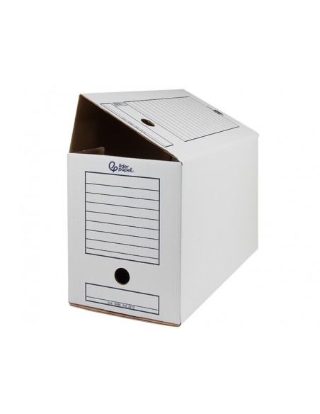 Caja archivo definitivo liderpapel folio doble ancho carton reciclado 400g/m2 lomo 200 mm blanco 367x200x251 mm Caja archivo definitivo liderpapel folio doble ancho carton reciclado 400g/m2 lomo 200 mm blanco 367x200x251 mm