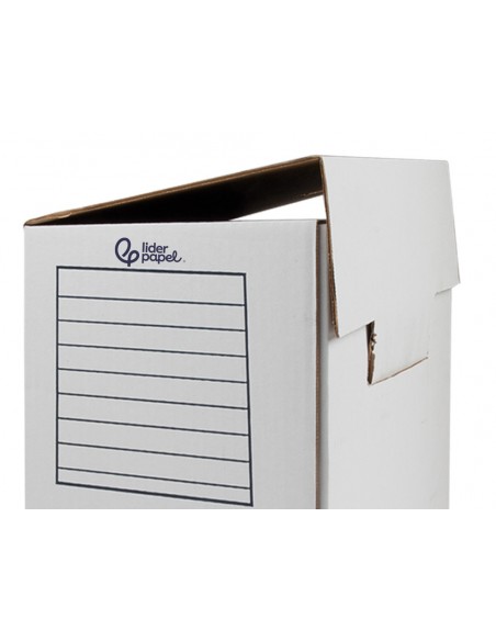 Caja archivo definitivo liderpapel folio doble ancho carton reciclado 400g/m2 lomo 200 mm blanco 367x200x251 mm Caja archivo definitivo liderpapel folio doble ancho carton reciclado 400g/m2 lomo 200 mm blanco 367x200x251 mm