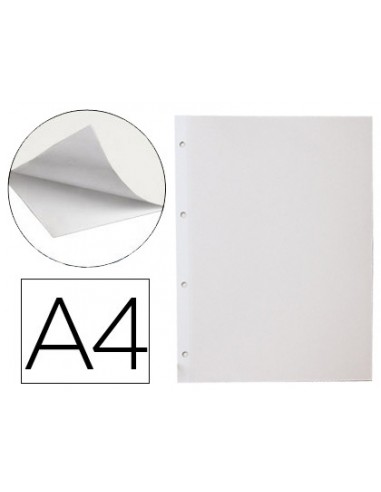 Hoja album de fotos liderpapel din a4 autoadhesiva blanca