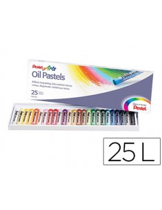 Lapices pentel oil pastel caja de 25 colores surtidos