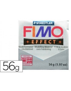 Pasta staedtler fimo effect 56 gr metalico plata