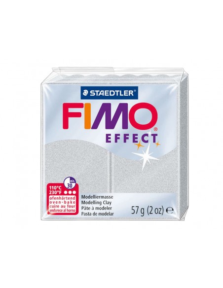 Pasta staedtler fimo effect 56 gr metalico plata