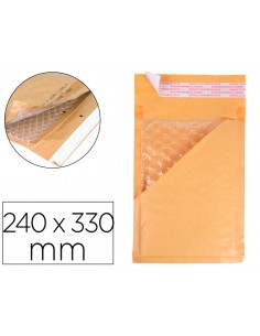 Sobre burbujas crema q-connect g/4 240 x 330 mm caja de 50