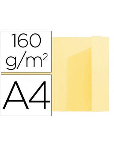 Subcarpeta cartulina exacompta din a4 amarillo con solapa interior 160 g
