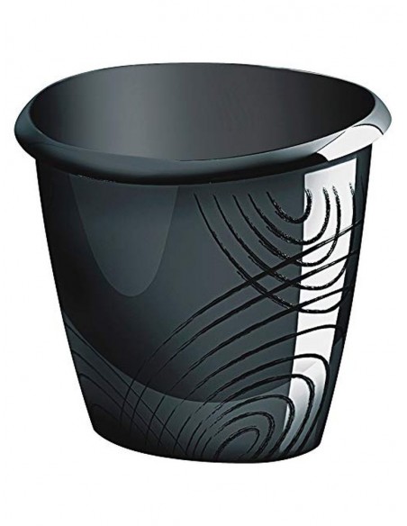 Papelera plastico cep color negro capacidad 15 litros