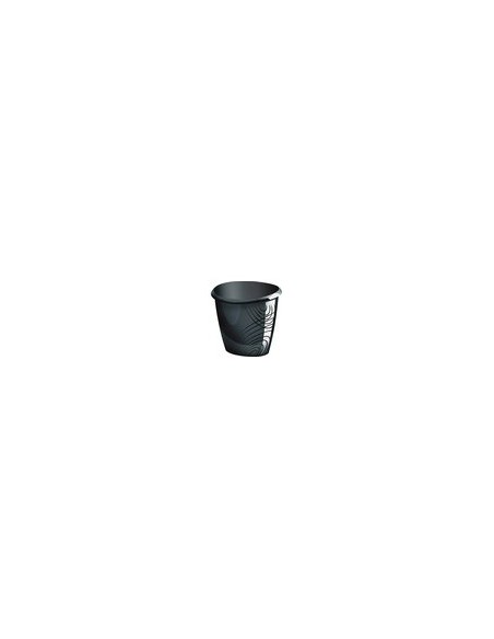 Papelera plastico cep color negro capacidad 15 litros