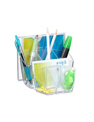 Organizador sobremesa cep con 8 compartimentos plastico transparente