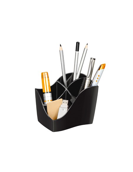 Cubilete portalapices cep gama ellypse plastico negro 118x89x98 mm