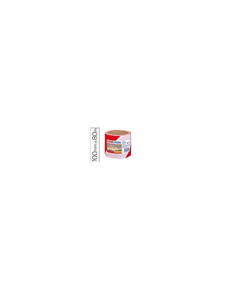 Cinta de señalizacion tesa signal no adhesiva rojo y blanco 100 m x 80 mm