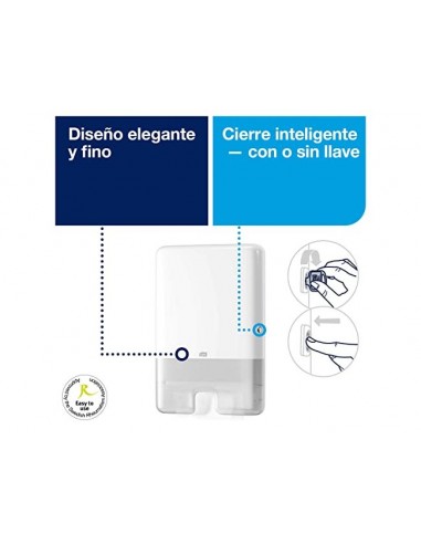 Dispensador higienico tork elevation h2 de toallitas 30,2x44,4x10,2 cm