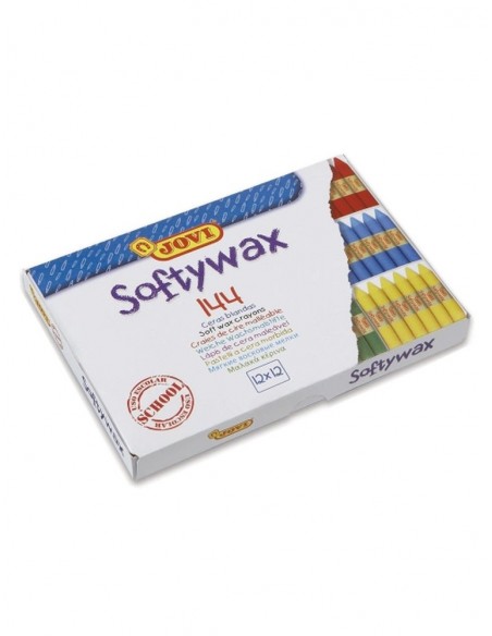 Lapices cera jovi softywax caja de 144 unidades 12 colores surtidos