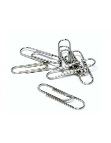 Clips niquelados q-connect nº3 43 mm caja de 100 unidades