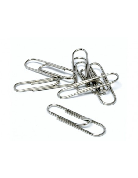 Clips niquelados q-connect nº3 43 mm caja de 100 unidades Clips niquelados q-connect nº3 43 mm caja de 100 unidades