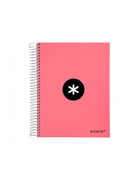Cuaderno espiral a5 micro antartik tapa forrada120h 90 gr cuadro 5 mm 5 band 6 taladros color coral Cuaderno espiral a5 micro antartik tapa forrada120h 90 gr cuadro 5 mm 5 band 6 taladros color coral