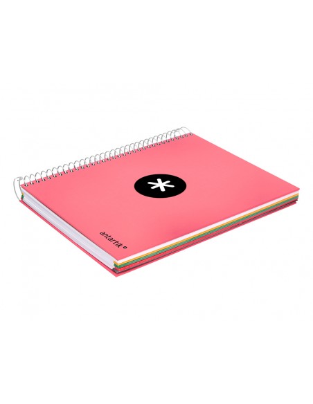 Cuaderno espiral a5 micro antartik tapa forrada120h 90 gr cuadro 5 mm 5 band 6 taladros color coral Cuaderno espiral a5 micro antartik tapa forrada120h 90 gr cuadro 5 mm 5 band 6 taladros color coral