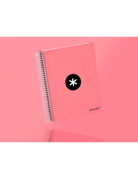 Cuaderno espiral a5 micro antartik tapa forrada120h 90 gr cuadro 5 mm 5 band 6 taladros color coral Cuaderno espiral a5 micro antartik tapa forrada120h 90 gr cuadro 5 mm 5 band 6 taladros color coral