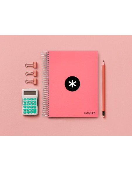 Cuaderno espiral a5 micro antartik tapa forrada120h 90 gr cuadro 5 mm 5 band 6 taladros color coral Cuaderno espiral a5 micro antartik tapa forrada120h 90 gr cuadro 5 mm 5 band 6 taladros color coral
