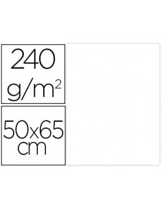 Cartulina liderpapel 50x65 cm 240g/m2 blanco paquete de 25 hojas