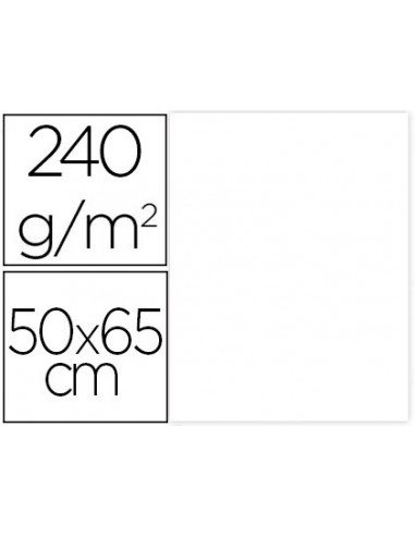 Cartulina liderpapel 50x65 cm 240g/m2 blanco paquete de 25 hojas