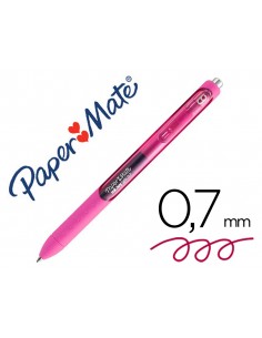 Boligrafo paper mate inkjoy retractil gel pen trazo 0,7 mm cereza