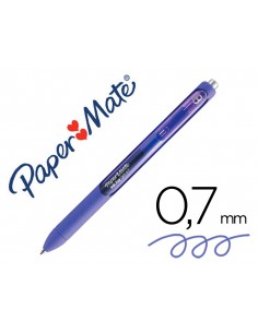 Boligrafo paper mate inkjoy retractil gel pen trazo 0,7 mm morado
