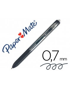 Boligrafo paper mate inkjoy retractil gel pen trazo 0,7 mm negro