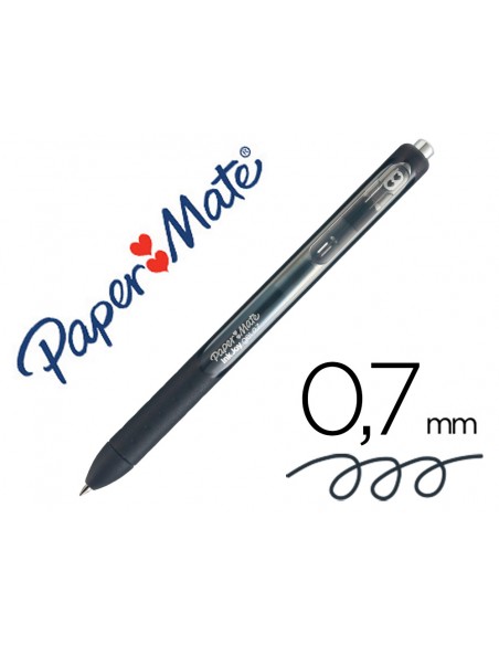 Boligrafo paper mate inkjoy retractil gel pen trazo 0,7 mm negro
