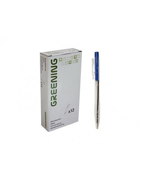 Boligrafo greening azul retractil