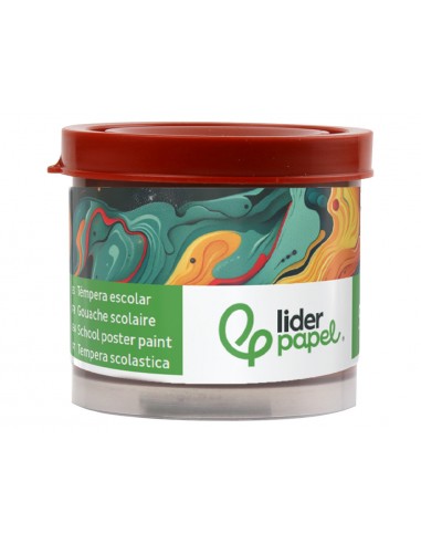 Tempera escolar liderpapel 40 ml marron