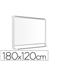 Pizarra blanca bi-office lacada con bandeja integrada 180x120 cm