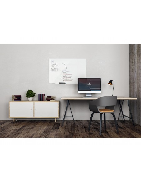 Pizarra blanca bi-office cristal magnetica 120x90 cm