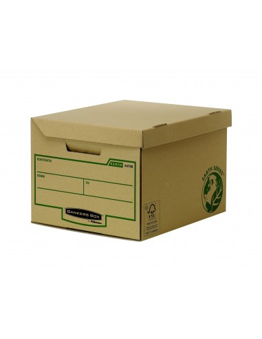 Cajon fellowes carton reciclado para almacenamiento de archivadores capacidad 4 cajas de archivo 80 mm