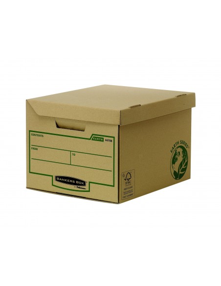 Cajon fellowes carton reciclado para almacenamiento de archivadores capacidad 4 cajas de archivo 80 mm