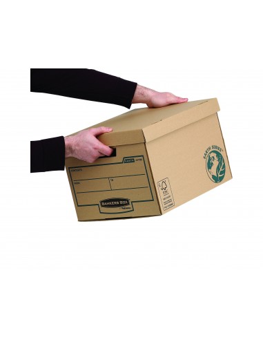 Cajon fellowes carton reciclado para almacenamiento de archivadores capacidad 4 cajas de archivo 80 mm