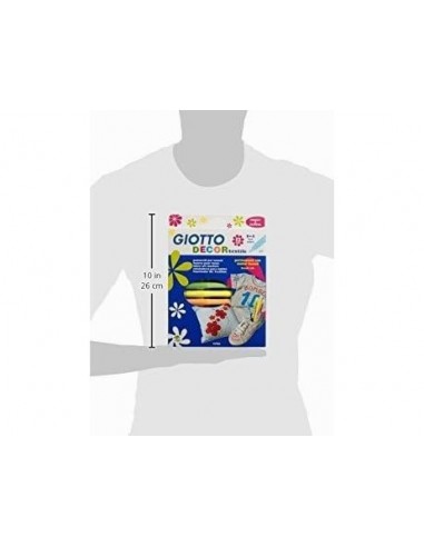 Rotulador giotto decor textile para camisetas caja de 12 unidades colores surtidos