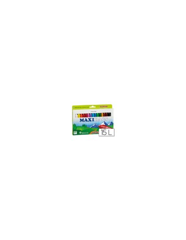 Lapices cera alpino maxidacs caja de 15 unidades colores surtidos