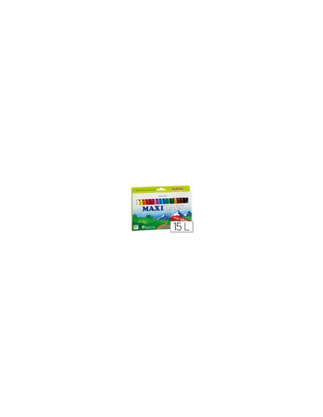 Lapices cera alpino maxidacs caja de 15 unidades colores surtidos