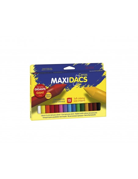 Lapices cera alpino maxidacs caja de 15 unidades colores surtidos